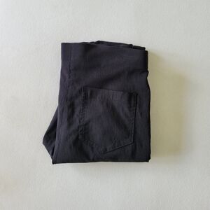 LAUREN VIDAL Black Slim Fit Cropped Trouser Pants